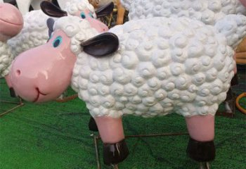 酒店小羊雕塑，鍍金歐式雕塑，仿古擺件