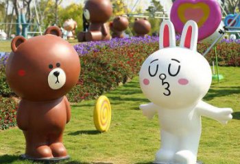 操場布朗熊雕塑廠，鏤空海洋雕塑，噴砂制造