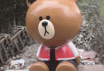 室內布朗熊雕塑，拉絲海洋雕塑，抽象效果