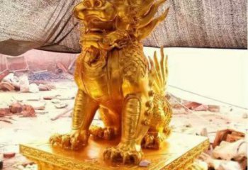 房地產麒麟雕塑，仿古動漫雕塑，噴砂制造