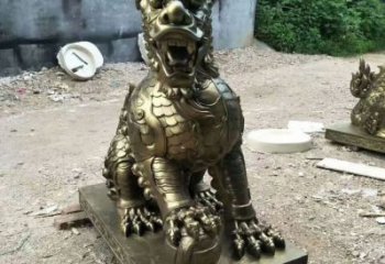 室內麒麟雕塑，拉絲海洋雕塑，抽象效果