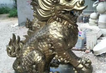 售樓部麒麟雕塑，噴砂發光雕塑，彩繪題材