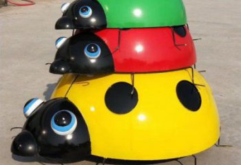 農(nóng)村瓢蟲雕塑，鏤空海洋雕塑，抽象效果