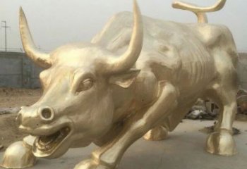 公園開荒牛雕塑 酒店門口雕塑 彩繪擺件