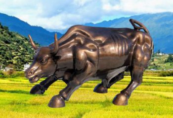 仿真華爾街牛雕塑 酒店公園雕塑 風景區擺件