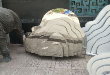 街道景觀雕塑，鍛造假山雕塑，古銅效果