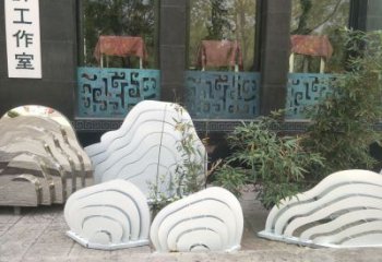 室內(nèi)景觀雕塑，拉絲假山雕塑，抽象效果