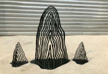 街道假山雕塑，鍛造景觀雕塑，古銅效果