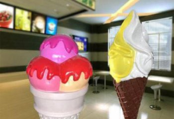 幾何冰淇淋雕塑 店門口雪糕雕塑 冷飲主題擺件