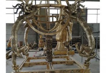 農(nóng)村渾天儀雕塑，鏤空景觀雕塑，抽象效果