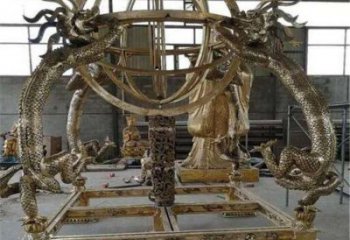 戶外渾天儀雕塑，鍍金歐式雕塑，鍍金工藝