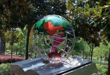 景觀地球儀雕塑，鍍銅景觀雕塑，鍍銅工藝