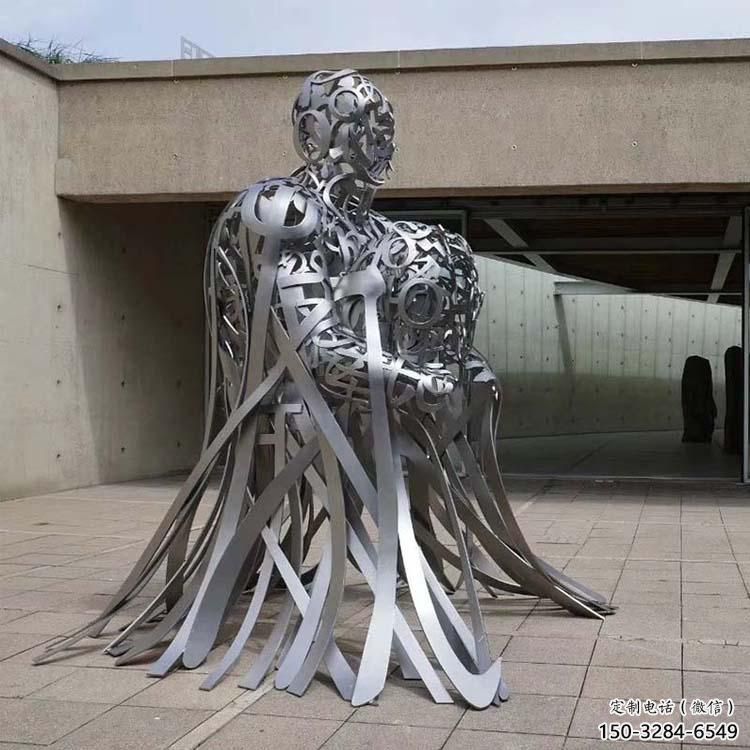 公園字母人物雕塑，噴砂發光雕塑，鑄銅工藝