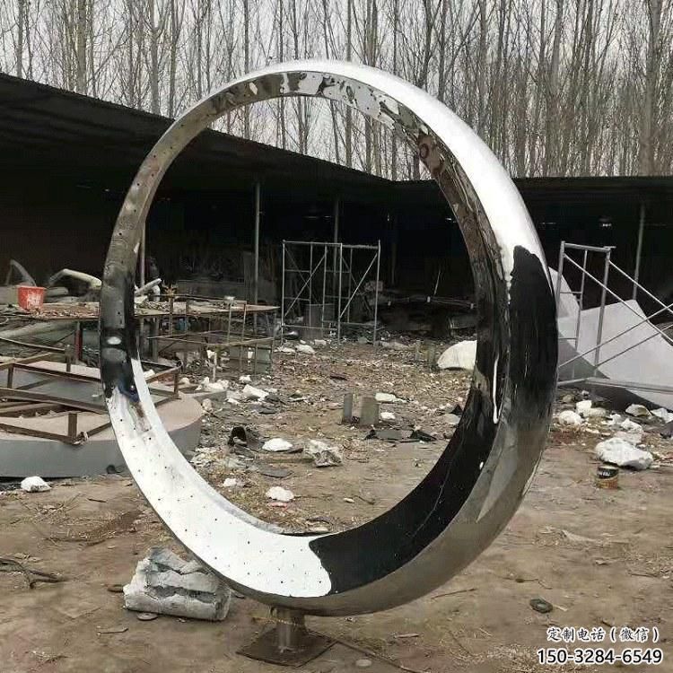 室內月亮雕塑，拉絲景觀雕塑，抽象效果