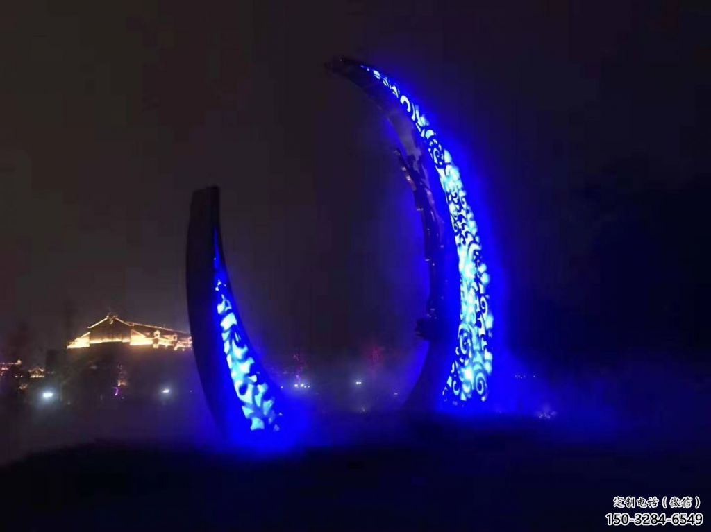 房地產月亮雕塑，仿古景觀雕塑，噴砂制造