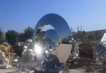 公園圓環(huán)雕塑，噴砂發(fā)光雕塑，鍛造工藝