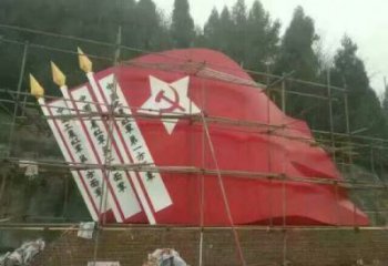 房地產黨徽雕塑，革命黨建雕塑，烤漆制造