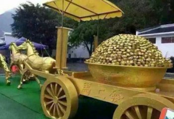 仿古馬車雕塑 創意景觀雕塑 民俗擺件