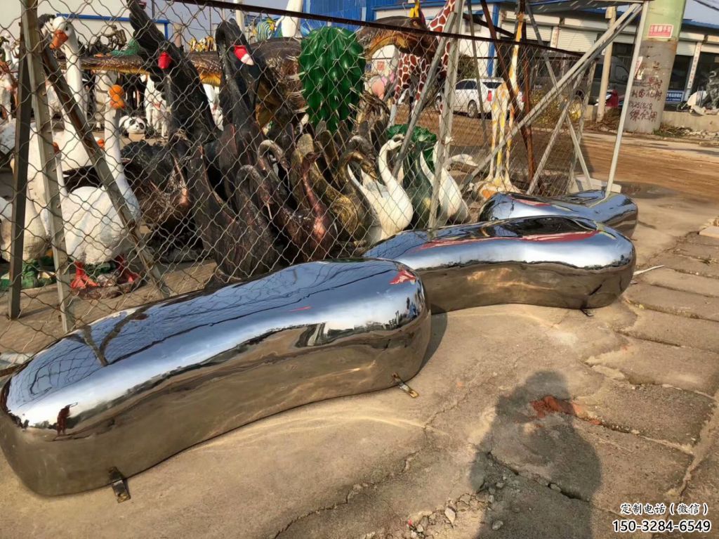 公園坐凳雕塑，噴砂發光雕塑，鍛造工藝