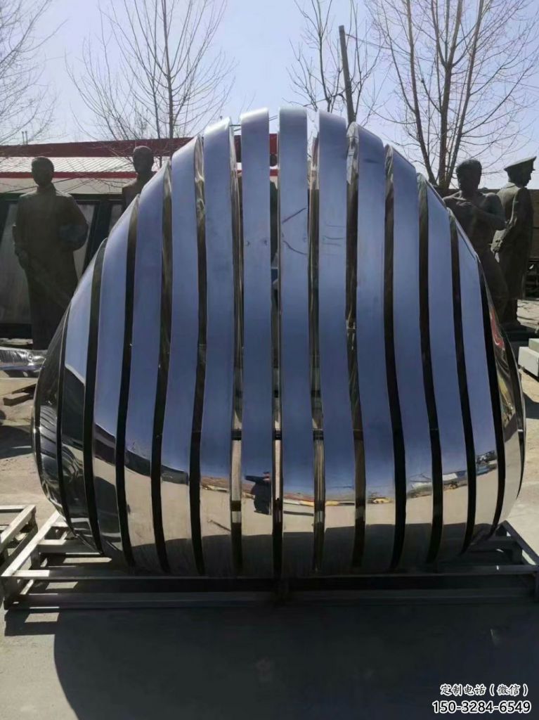 小區坐凳雕塑，拉絲景觀雕塑，抽象效果