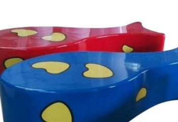 商業街坐凳雕塑 烤漆擺件 彩繪雕塑