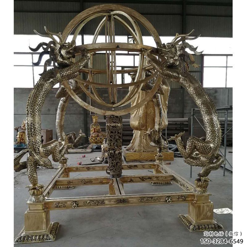 農(nóng)村地動儀雕塑，鏤空景觀雕塑，抽象效果