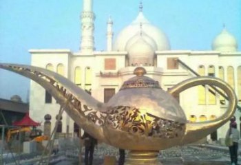 戶外酒壺雕塑 噴漆景觀小品 燈光雕塑