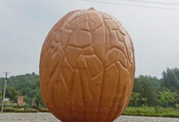 古銅色核桃雕塑 大型城市雕塑 商業街擺件