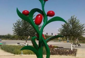 彩繪紅棗雕塑 仿真雕塑 步行街擺件