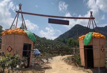 商業(yè)街枇杷雕塑 售樓處雕塑 水果擺件