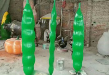 商場(chǎng)豆角雕塑 仿真雕塑 店門口小品