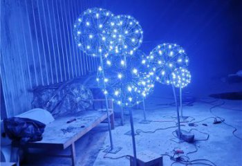 住宅小區蒲公英雕塑 啞光花卉雕塑 公園植物雕塑