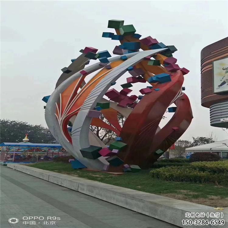 創意樹葉雕塑 啞光植物雕塑 公園花卉雕塑