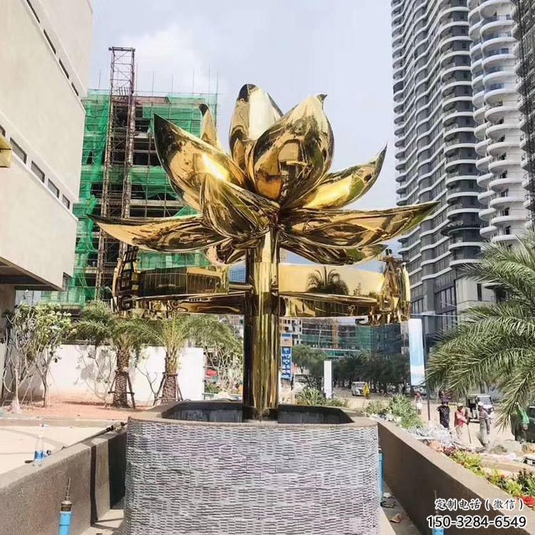 紫荊花雕塑 抽象藝術(shù)花朵雕塑 烤漆花卉雕塑