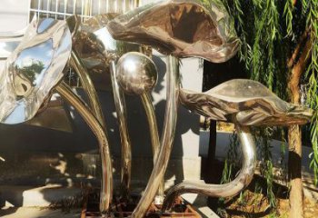 步行街荷葉雕塑 游樂場植物雕塑 鑄造花卉雕塑