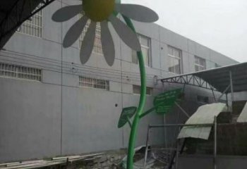 大門口向日葵雕塑 發光公園花卉雕塑 仿真花朵雕塑