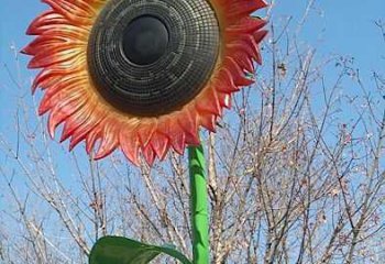 街道向日葵雕塑 現(xiàn)代景觀花朵雕塑 彩繪花卉雕塑