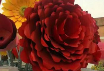 戶外向日葵雕塑 噴漆花卉雕塑 燈光花朵雕塑