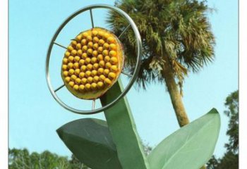 酒店向日葵雕塑 景觀美陳花卉雕塑 現代花朵雕塑