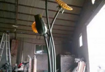 向日葵雕塑 仿真景觀花朵雕塑 烤漆花卉雕塑