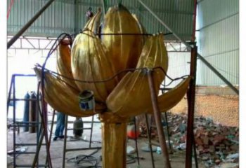 大型紫荊花雕塑 歐式步行街花朵雕塑 彩繪花卉雕塑