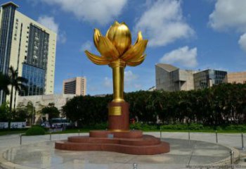 公園紫荊花雕塑 戶外花卉雕塑 抽象花朵雕塑