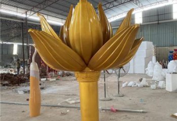 戶外紫荊花雕塑 噴漆花卉雕塑 燈光花朵雕塑