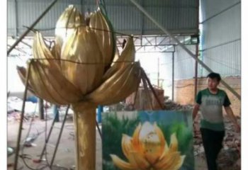 園林紫荊花雕塑 大型花卉雕塑 中式花朵雕塑