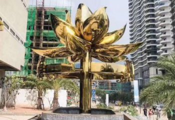 紫荊花雕塑 抽象藝術花朵雕塑 烤漆花卉雕塑