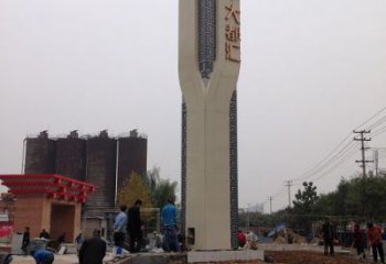 大門口精神堡壘雕塑 發(fā)光公園標識雕塑 仿真文化雕塑