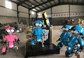 房地產(chǎn)機(jī)器人雕塑廠家 現(xiàn)代景觀動漫雕塑 幾何卡通雕塑