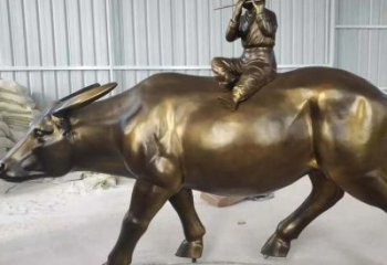 大門口牧童雕塑廠 發光公園民俗雕塑 仿真鑄銅雕塑