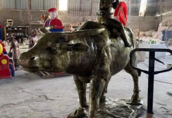 街頭牧童雕塑廠家 大型別墅區(qū)民俗雕塑 鋼管鑄銅雕塑