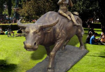 室內(nèi)牧童雕塑廠家 仿真景觀鑄銅雕塑 大型民俗雕塑